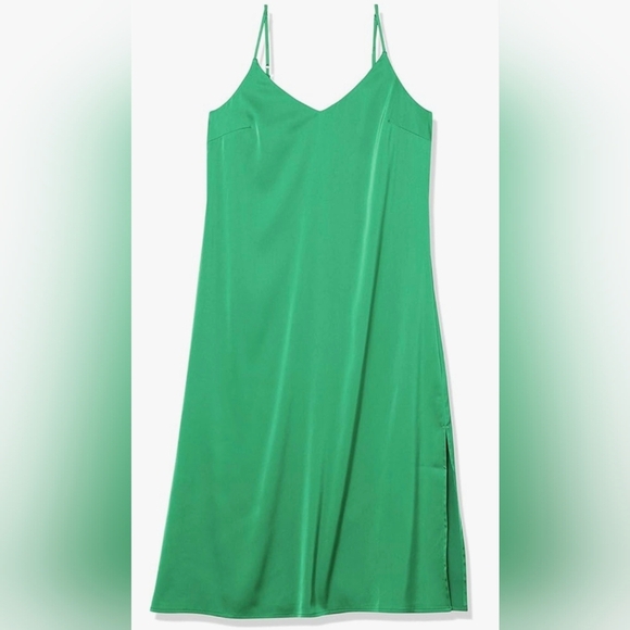 The Drop Women's Ana Silky V-Neck Midi Slip Dress #840 - Picture 9 of 13